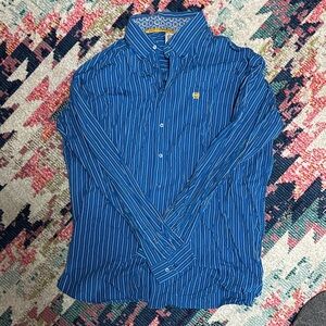 Cinch Western Blue Striped Men's Shirt